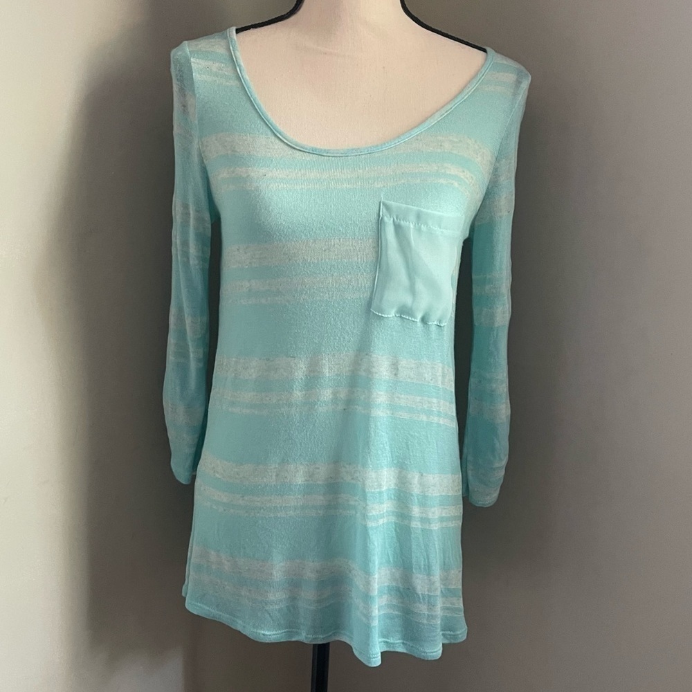 Blue Rain | Long Sleeve Striped Top | Small